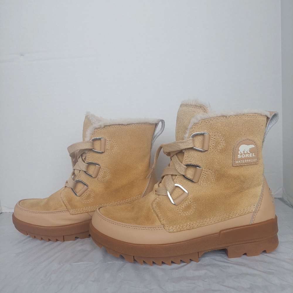 SOREL TIVOLI IV Womens Insulated Waterproof Boots Ceramic/Natural 8.5 US - Picture 3 of 16